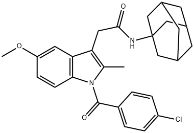 N-(1-adamantyl)-2-[1-(4-chlorobenzoyl)-5-methoxy-2-methyl-1H-indol-3-yl]acetamide Structure