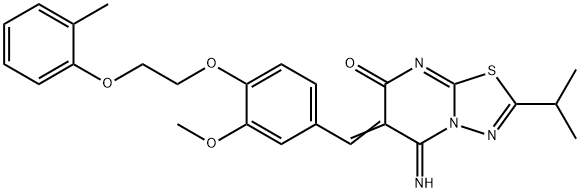 5-imino-2-isopropyl-6-{3-methoxy-4-[2-(2-methylphenoxy)ethoxy]benzylidene}-5,6-dihydro-7H-[1,3,4]thiadiazolo[3,2-a]pyrimidin-7-one|