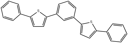 2-phenyl-5-[3-(5-phenyl-2-thienyl)phenyl]thiophene Struktur
