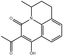 6-acetyl-7-hydroxy-3-methyl-2,3-dihydro-1H,5H-pyrido[3,2,1-ij]quinolin-5-one 结构式