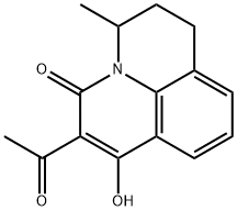 6-acetyl-7-hydroxy-3-methyl-2,3-dihydro-1H,5H-pyrido[3,2,1-ij]quinolin-5-one,380633-27-2,结构式