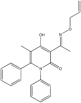 3-[N-(allyloxy)ethanimidoyl]-4-hydroxy-5-methyl-1,6-diphenyl-2(1H)-pyridinone Structure