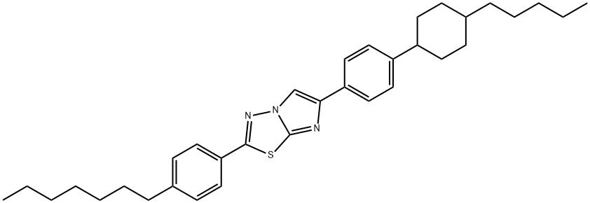 2-(4-heptylphenyl)-6-[4-(4-pentylcyclohexyl)phenyl]imidazo[2,1-b][1,3,4]thiadiazole Struktur