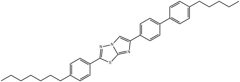 2-(4-heptylphenyl)-6-(4'-pentyl[1,1'-biphenyl]-4-yl)imidazo[2,1-b][1,3,4]thiadiazole Structure