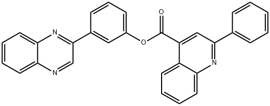 3-(2-quinoxalinyl)phenyl 2-phenyl-4-quinolinecarboxylate Structure