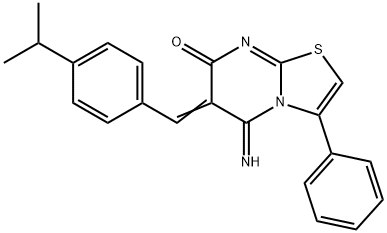 5-imino-6-(4-isopropylbenzylidene)-3-phenyl-5,6-dihydro-7H-[1,3]thiazolo[3,2-a]pyrimidin-7-one|