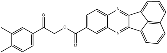 2-(3,4-dimethylphenyl)-2-oxoethyl acenaphtho[1,2-b]quinoxaline-9-carboxylate 结构式