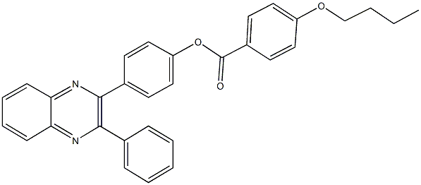 4-(3-phenyl-2-quinoxalinyl)phenyl 4-butoxybenzoate Structure