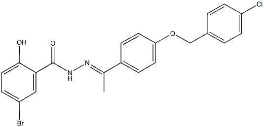 382166-22-5 5-bromo-N'-(1-{4-[(4-chlorobenzyl)oxy]phenyl}ethylidene)-2-hydroxybenzohydrazide