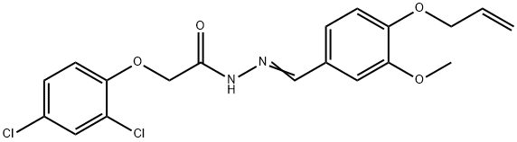 N'-[4-(allyloxy)-3-methoxybenzylidene]-2-(2,4-dichlorophenoxy)acetohydrazide Struktur