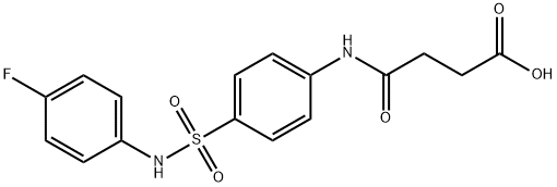 4-{4-[(4-fluoroanilino)sulfonyl]anilino}-4-oxobutanoic acid Struktur