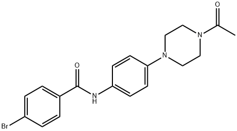 N-[4-(4-acetylpiperazin-1-yl)phenyl]-4-bromobenzamide Struktur