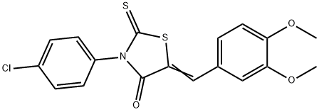 3-(4-chlorophenyl)-5-(3,4-dimethoxybenzylidene)-2-thioxo-1,3-thiazolidin-4-one|