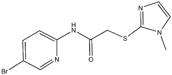 384806-55-7 N-(5-bromo-2-pyridinyl)-2-[(1-methyl-1H-imidazol-2-yl)sulfanyl]acetamide