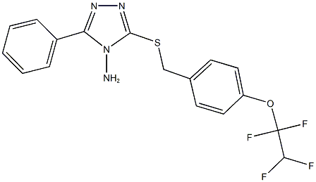 3-phenyl-5-{[4-(1,1,2,2-tetrafluoroethoxy)benzyl]sulfanyl}-4H-1,2,4-triazol-4-ylamine 结构式