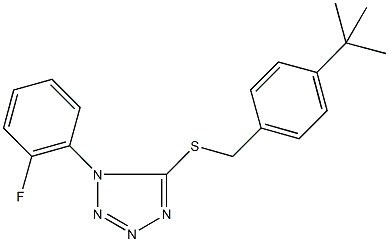 4-tert-butylbenzyl 1-(2-fluorophenyl)-1H-tetraazol-5-yl sulfide Structure