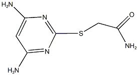 2-[(4,6-diamino-2-pyrimidinyl)sulfanyl]acetamide Struktur
