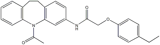 N-(5-acetyl-10,11-dihydro-5H-dibenzo[b,f]azepin-3-yl)-2-(4-ethylphenoxy)acetamide Structure