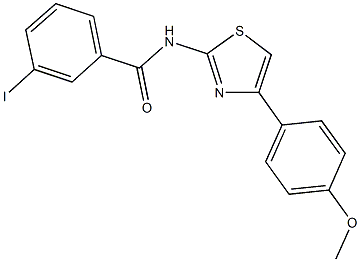 3-iodo-N-[4-(4-methoxyphenyl)-1,3-thiazol-2-yl]benzamide Struktur