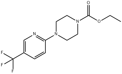 ethyl 4-[5-(trifluoromethyl)-2-pyridinyl]-1-piperazinecarboxylate Struktur