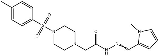 2-{4-[(4-methylphenyl)sulfonyl]-1-piperazinyl}-N'-[(1-methyl-1H-pyrrol-2-yl)methylene]acetohydrazide,385404-33-1,结构式