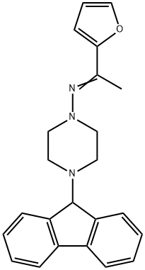 4-(9H-fluoren-9-yl)-N-[1-(2-furyl)ethylidene]-1-piperazinamine 结构式