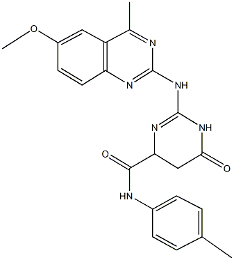 2-[(6-methoxy-4-methyl-2-quinazolinyl)amino]-N-(4-methylphenyl)-6-oxo-1,4,5,6-tetrahydro-4-pyrimidinecarboxamide|