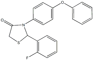 2-(2-fluorophenyl)-3-(4-phenoxyphenyl)-1,3-thiazolidin-4-one|