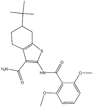 389078-90-4 6-tert-butyl-2-[(2,6-dimethoxybenzoyl)amino]-4,5,6,7-tetrahydro-1-benzothiophene-3-carboxamide