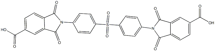 2-(4-{[4-(5-carboxy-1,3-dioxo-1,3-dihydro-2H-isoindol-2-yl)phenyl]sulfonyl}phenyl)-1,3-dioxo-5-isoindolinecarboxylic acid Structure
