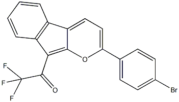 1-[2-(4-bromophenyl)indeno[2,1-b]pyran-9-yl]-2,2,2-trifluoroethanone Structure