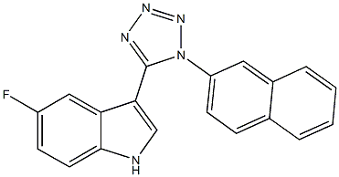 5-fluoro-3-(1-naphthalen-2-yl-1H-tetraazol-5-yl)-1H-indole|