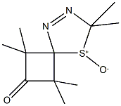 1,1,3,3,7,7-hexamethyl-8-thia-5,6-diazaspiro[3.4]oct-5-en-2-one8-oxide 结构式