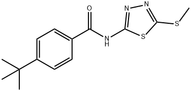 4-tert-butyl-N-[5-(methylthio)-1,3,4-thiadiazol-2-yl]benzamide Structure