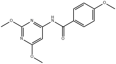 N-(2,6-dimethoxy-4-pyrimidinyl)-4-methoxybenzamide,3959-39-5,结构式