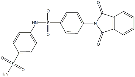 N-[4-(aminosulfonyl)phenyl]-4-(1,3-dioxo-1,3-dihydro-2H-isoindol-2-yl)benzenesulfonamide 结构式