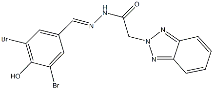 2-(2H-1,2,3-benzotriazol-2-yl)-N'-(3,5-dibromo-4-hydroxybenzylidene)acetohydrazide Structure