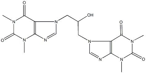 7-[3-(1,3-dimethyl-2,6-dioxo-1,2,3,6-tetrahydro-7H-purin-7-yl)-2-hydroxypropyl]-1,3-dimethyl-3,7-dihydro-1H-purine-2,6-dione Structure