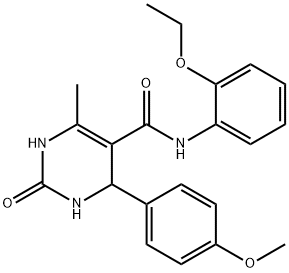 N-(2-ethoxyphenyl)-4-(4-methoxyphenyl)-6-methyl-2-oxo-1,2,3,4-tetrahydropyrimidine-5-carboxamide Structure