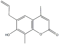 6-allyl-7-hydroxy-4,8-dimethyl-2H-chromen-2-one Structure
