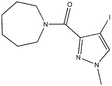 1-[(4-iodo-1-methyl-1H-pyrazol-3-yl)carbonyl]azepane|