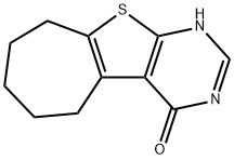 1,5,6,7,8,9-六氢-4H-环庚[4,5]噻吩并[2,3-D]嘧啶-4-酮, 40106-31-8, 结构式
