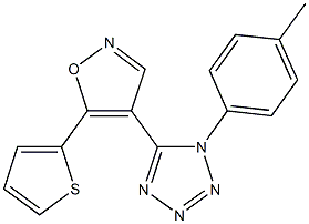 1-(4-methylphenyl)-5-(5-thien-2-ylisoxazol-4-yl)-1H-tetraazole Struktur