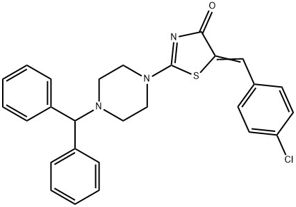 2-(4-benzhydryl-1-piperazinyl)-5-(4-chlorobenzylidene)-1,3-thiazol-4(5H)-one|
