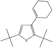 2,5-ditert-butyl-3-(1-cyclohexen-1-yl)thiophene Structure