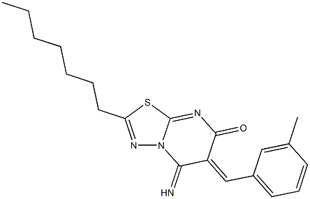 402580-65-8 2-heptyl-5-imino-6-(3-methylbenzylidene)-5,6-dihydro-7H-[1,3,4]thiadiazolo[3,2-a]pyrimidin-7-one
