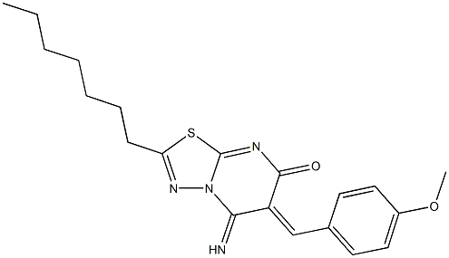 402597-88-0 2-heptyl-5-imino-6-(4-methoxybenzylidene)-5,6-dihydro-7H-[1,3,4]thiadiazolo[3,2-a]pyrimidin-7-one