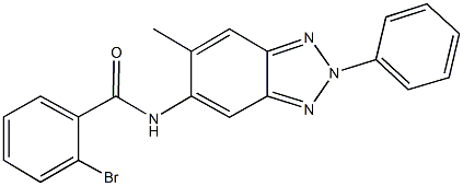 2-bromo-N-(6-methyl-2-phenyl-2H-1,2,3-benzotriazol-5-yl)benzamide Struktur
