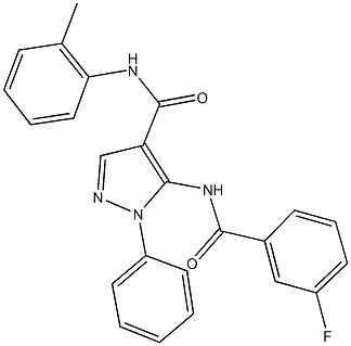 5-[(3-fluorobenzoyl)amino]-N-(2-methylphenyl)-1-phenyl-1H-pyrazole-4-carboxamide Structure