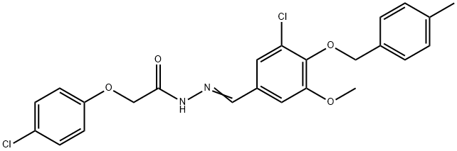 403816-17-1 N'-{3-chloro-5-methoxy-4-[(4-methylbenzyl)oxy]benzylidene}-2-(4-chlorophenoxy)acetohydrazide